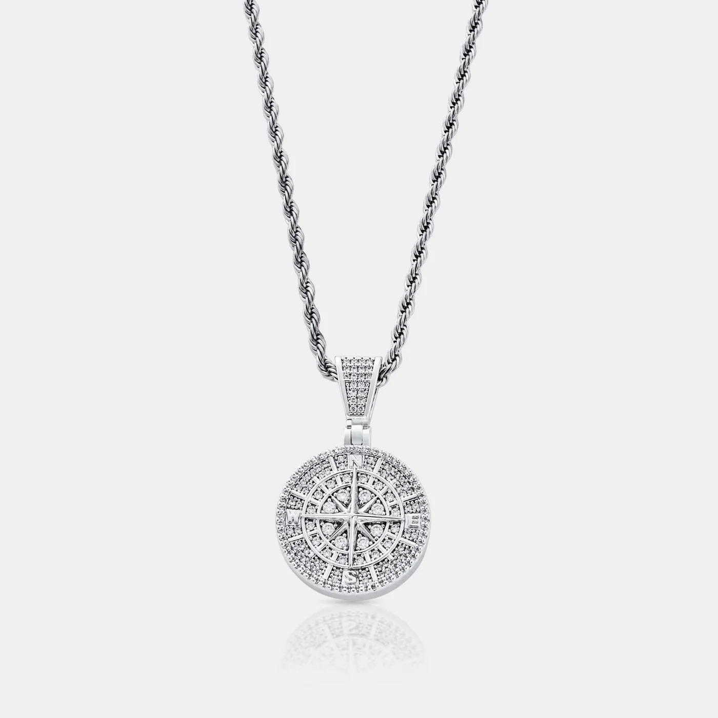 Iced Compass Pendant