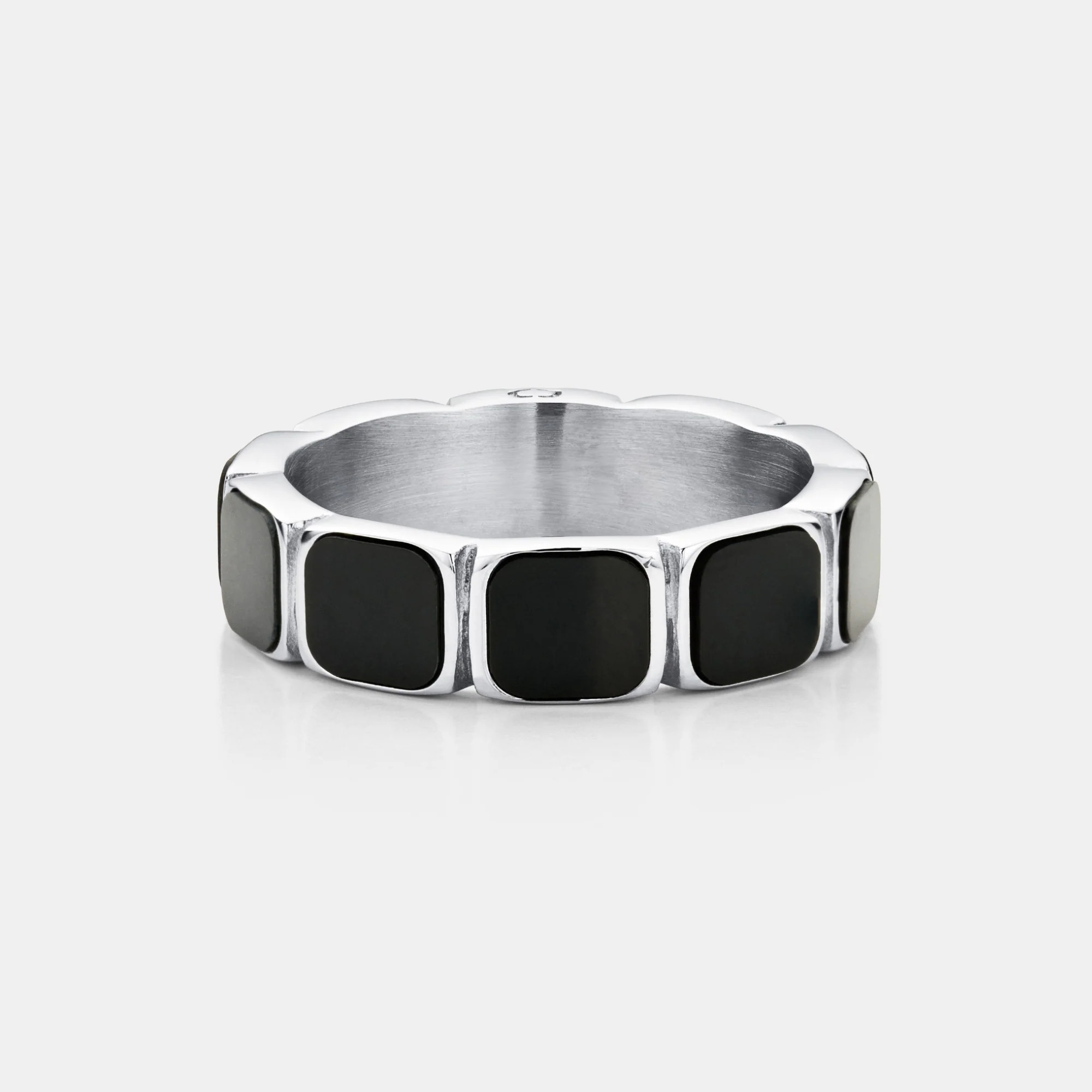Onyx Stone Band Ring